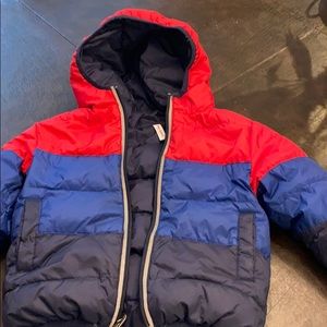 Hanna Andersson Red and Blue Kids Puffer Jacket